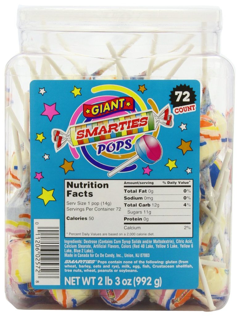 Container of the best large suckers for toddlers