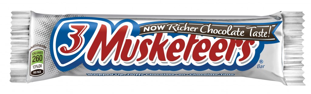 Three musketeers candy bar - 8th favorite candy bar