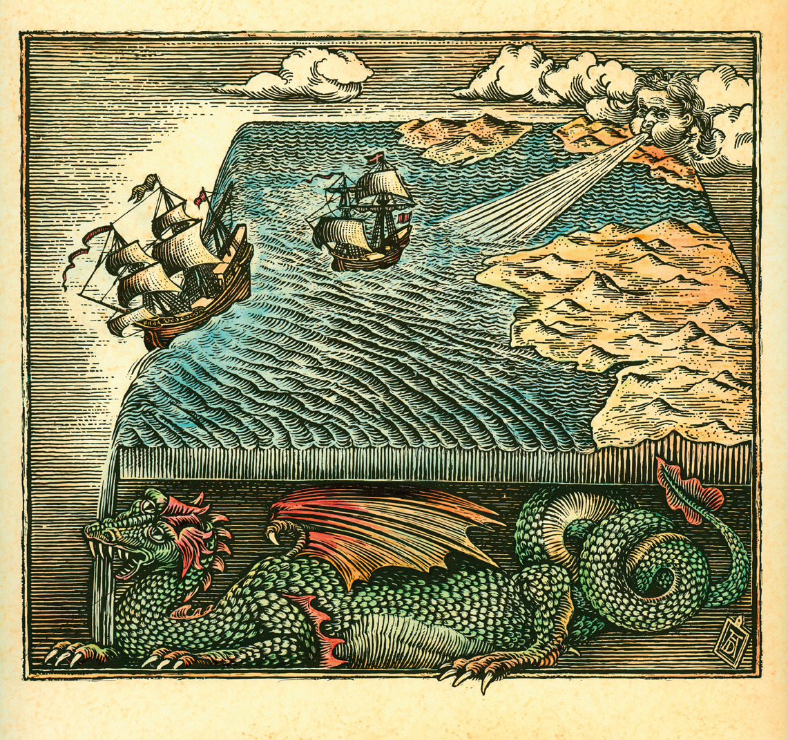 Depiction Of The Medieval Flat Earth