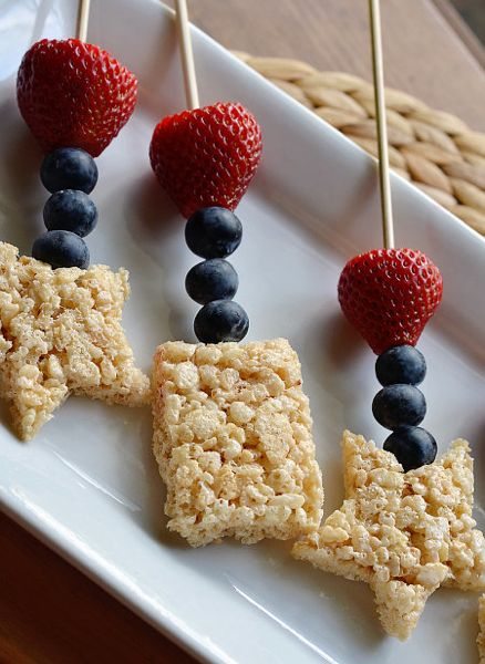 rice krispie treats red white and blue