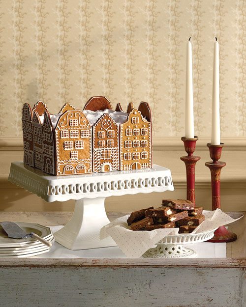 Gingerbread Town-Square Cake