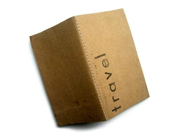 Travel Journal no.2- Maine- Mini Notebook- Repurposed Brown Paper Bag Cover