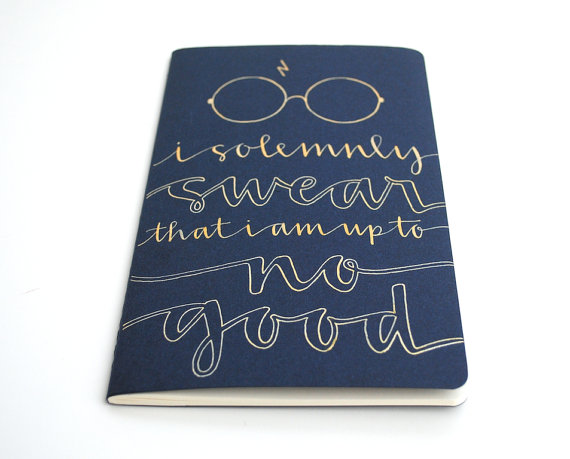 Harry Potter Notebook Moleskin I Solemnly Swear That I Am Up To No Good