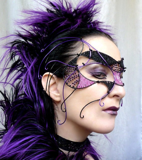 Cyber goth masquerade mask