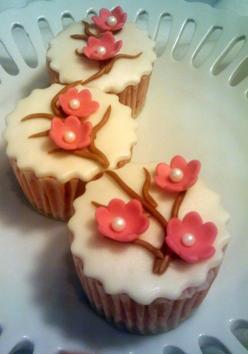 Cherry Blossom Cupcake Toppers