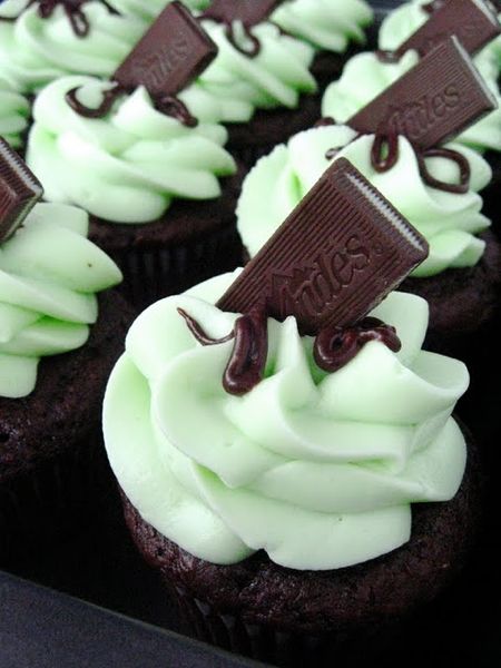 andes mint cupcake