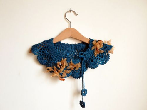 Cotton crochet Peter Pan Collar Necklace