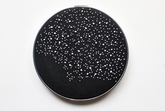 The Final Frontier - Constellation Embroidery Hoop Art