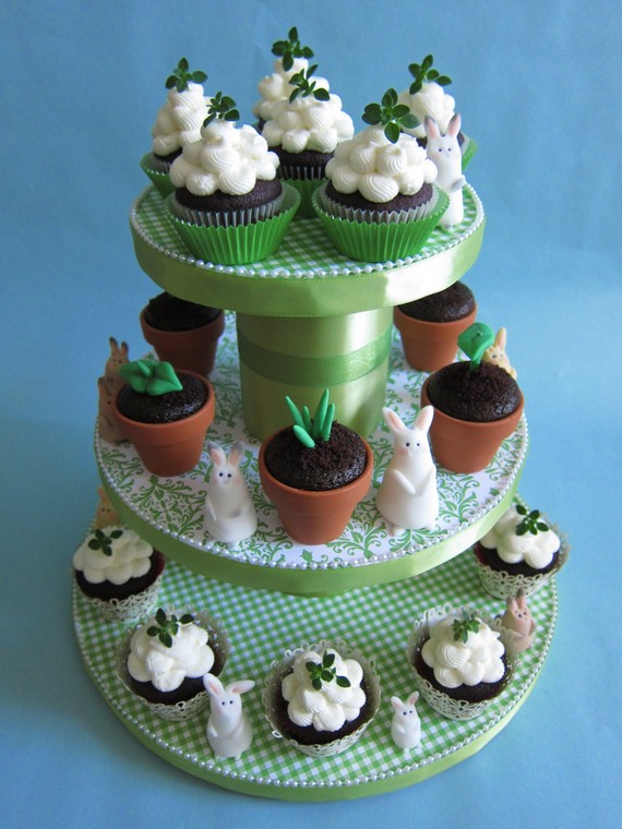 Handmade Fresh Green Cupcake Tower