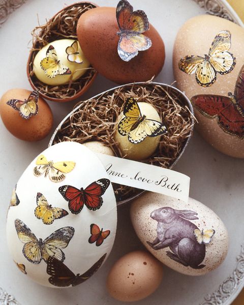 Decoupage Eggs Easter