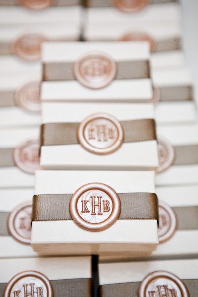 wedding favors with wax seal