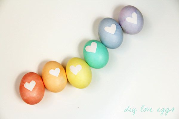 love heart easter eggs
