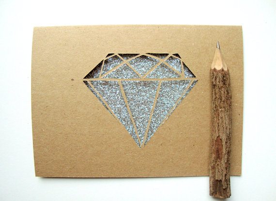 Diamond Paper Cut Card