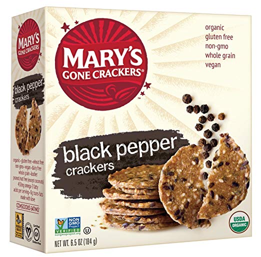 Mary's Gone Crackers Black Pepper, 6.5 Ounce