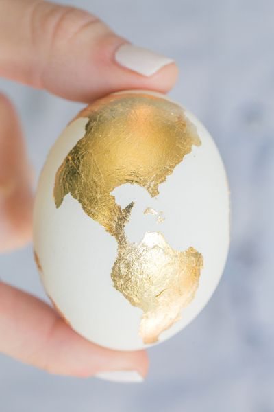 gold foil easter eggs globe