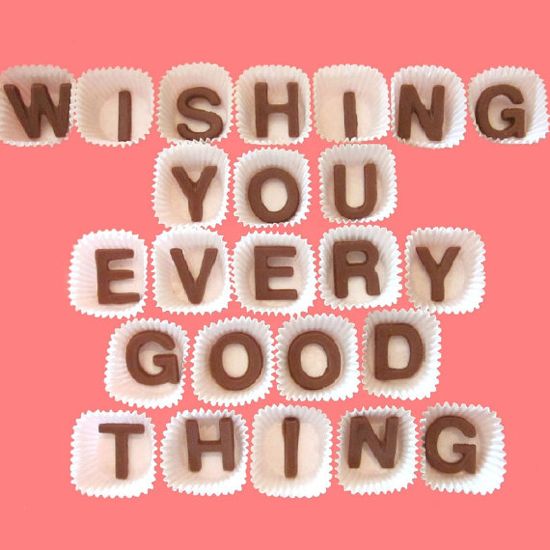 Wishing You Every Good Thing Milk Chocolate Letters