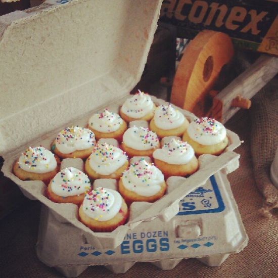 egg carton cupcakes