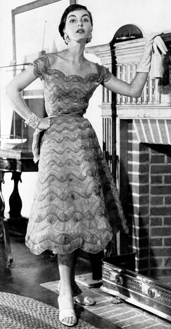 Vintage 1950s NOMOTTA Evening Dress Wedding Pattern