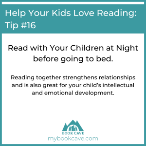 Help your child love reading by reading to them at night