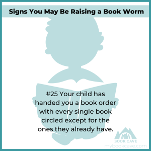 Your child loves reading when they've circled every single book in the book catalogue