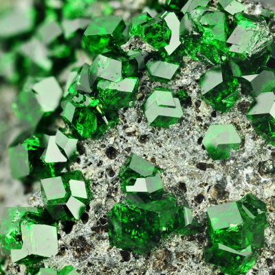 green garnet is a popular green crystal for jewelry
